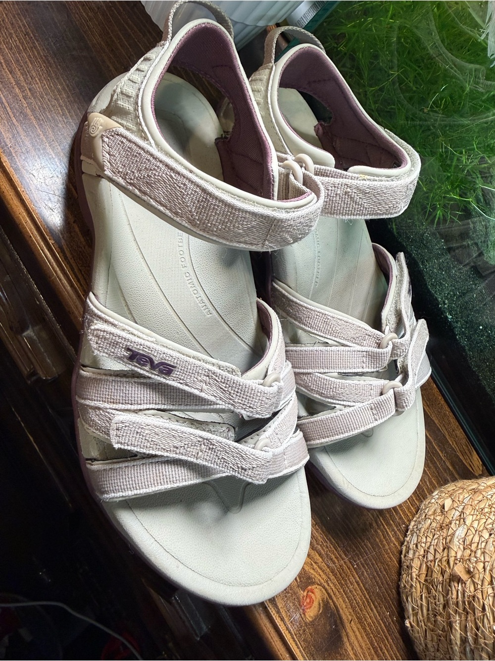 Teva Tirra Women's Sport Hiking Sandals Size US 6.5 EU 37.5 Purple Gray EUC